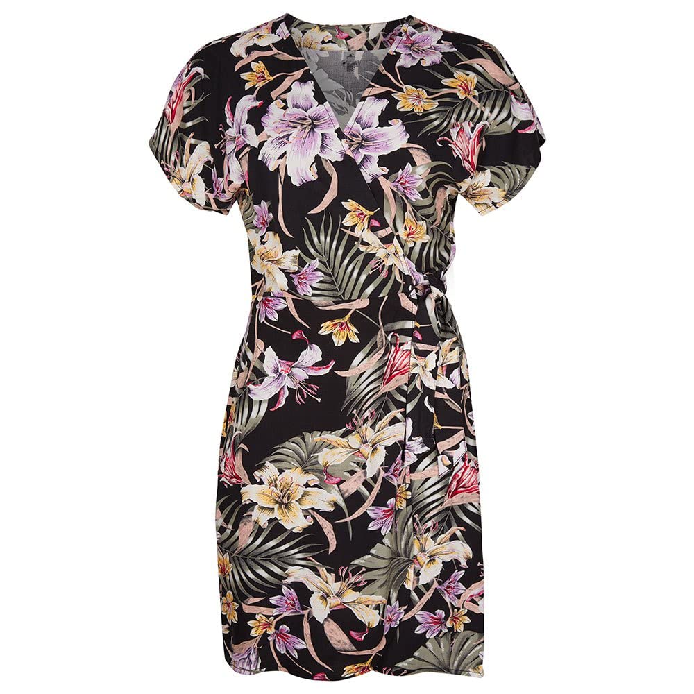 O'NEILL Wrap Dress Mix Match Casual Dress, 39010 Black AO, Regular (Pack of 4) for Women