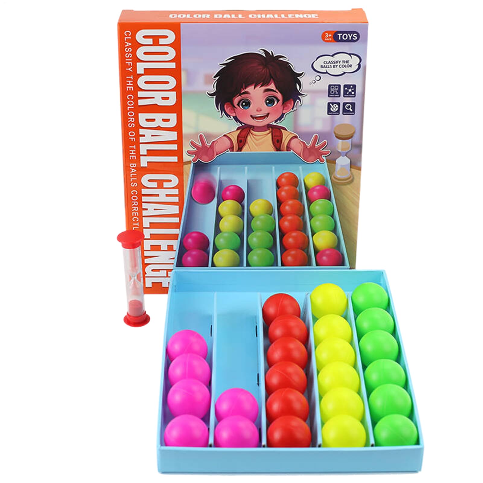 Color Sorting Toys, Ball Sort Puzzle Brain Teaser Game, Educational Gadgets Fidget Preschool Tools, Colors Ball Challenge Game, Elderly Patients Learning Color Sorting and Counting