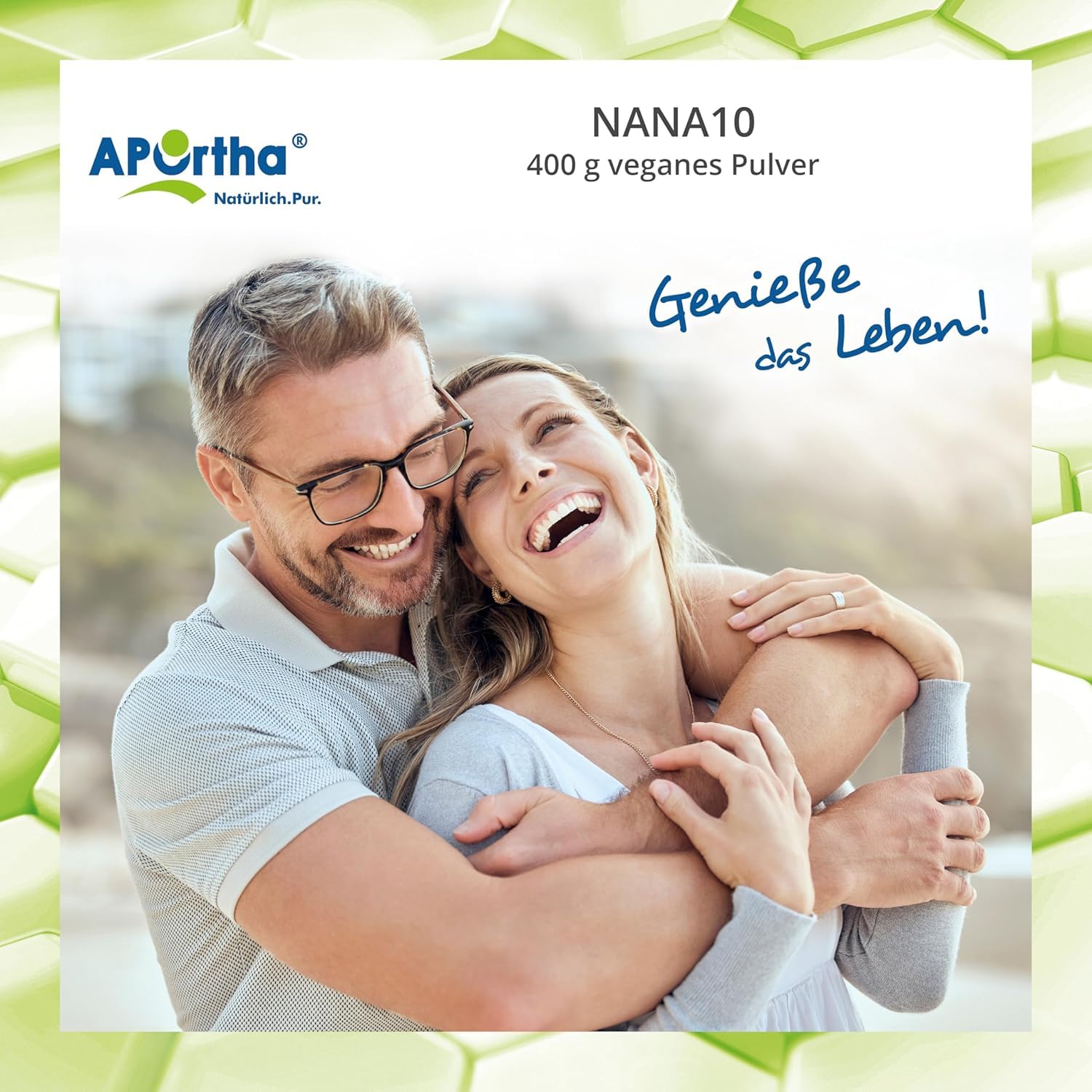 APOrtha® NaNa10 400 g veganes Pulver, Rezeptur von Dr. von Helden mit 10 Komponenten, mit Vitamin C und Magnesium sowie L-Glycin, 400g Pulver für 2 Monate, glutenfrei, allergenfrei, laktosefrei
