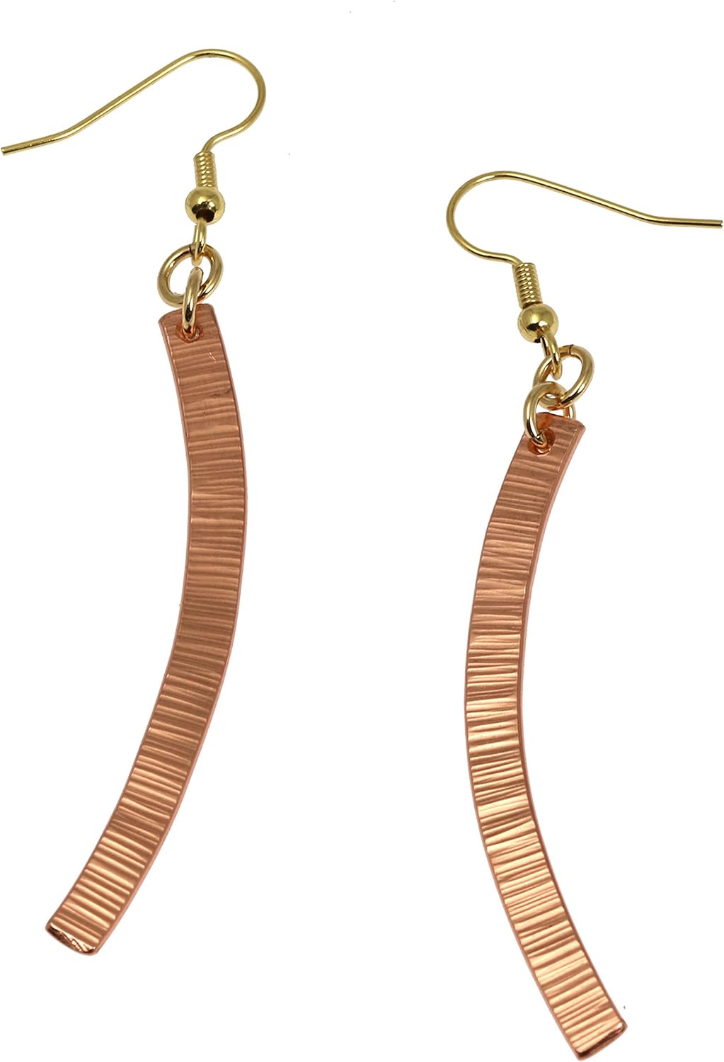Chased Copper Drop Earrings By John S Brana Handmade Jewelry Durable Copper Earrings