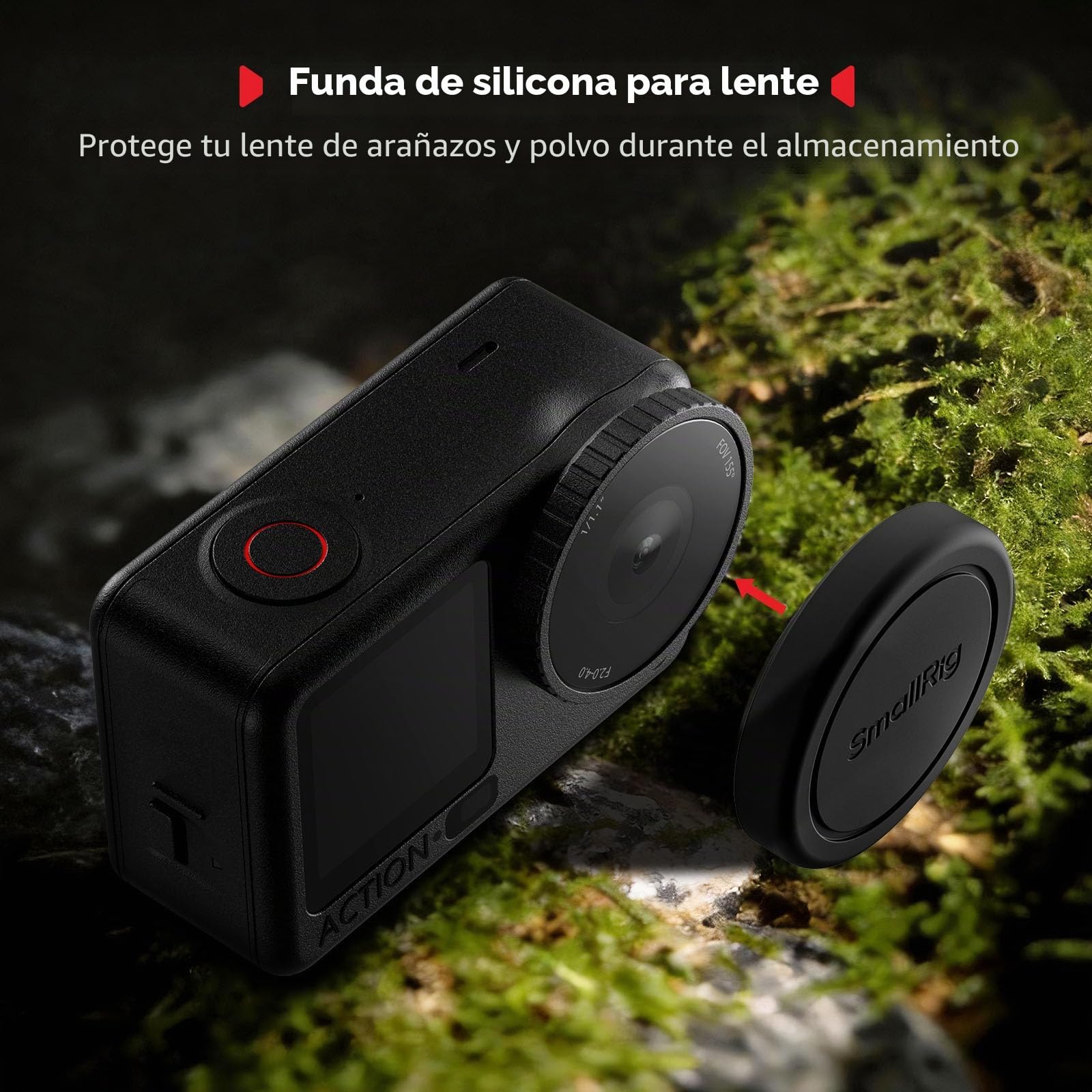SMALLRIG Kit de Filtros ND para DJI Osmo Action 6, CPL ND8 ND16 ND32, Filtros de Densidad Neutra Polarizados con Cubierta de Silicona, Vidrio Óptico HD - 5895