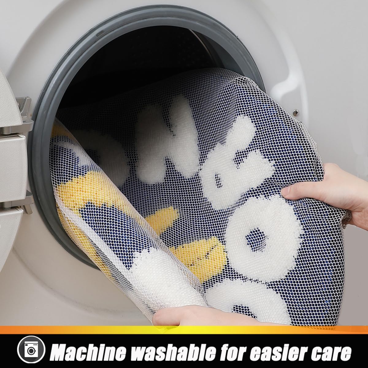 Funny Banana Bath Mats for Bathroom,Soft Fluffy Blue Bathroom Rugs for Bedroom Doormat Decor Non-Slip Washable Cute Cartoon Shower Door Mat Thick Plush Water Absorbent Oval Bath Rug 20" x 32"