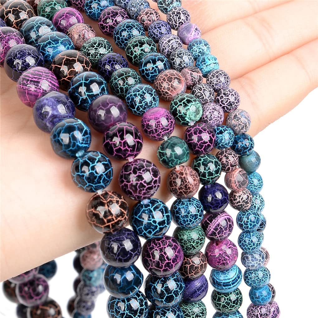 Perles de pierre agate colorée 10mm pour personnaliser vos bracelets d'été en famille