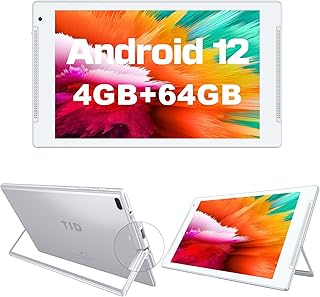 Android 12 Tablets,10.1 inch Tablet PC, 4GB RAM 64GB ROM 512GB MicroSD, FHD IPS Display, Dual Camera, Double Stereo Speakers, Wi-Fi5.0/2.4, Bluetooth5.0, Google GMS Certified (Silver)