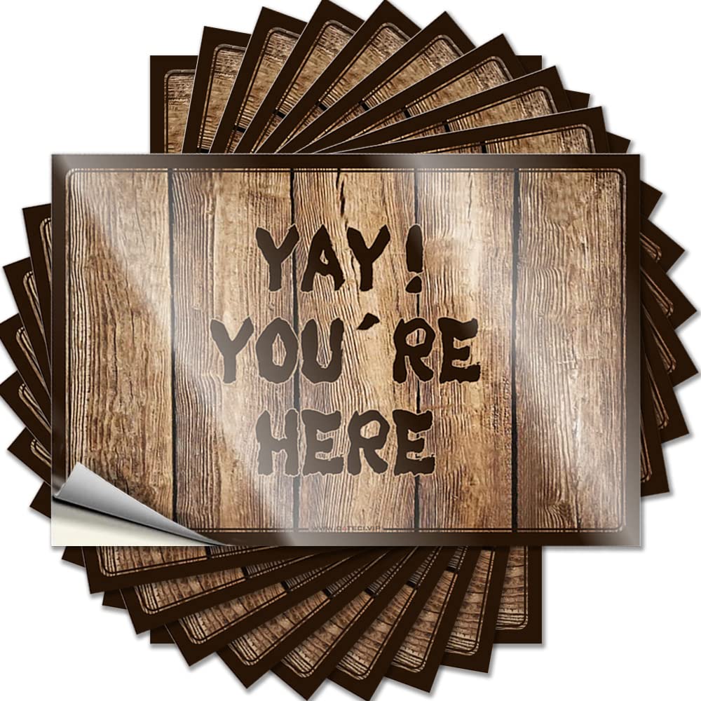 Adult Funny Signs for Book - Teacher Appreciation Bulk Peel & Stick Yay! You're Here | Man Cave(8X12CM-5Pcs)