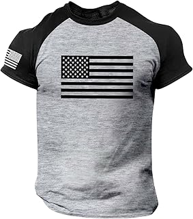 Mens Patriotic Shirts USA American Flag 4th of July Tshirt Memorial Day Outfit Summer Big and Tall Graphic Tees
