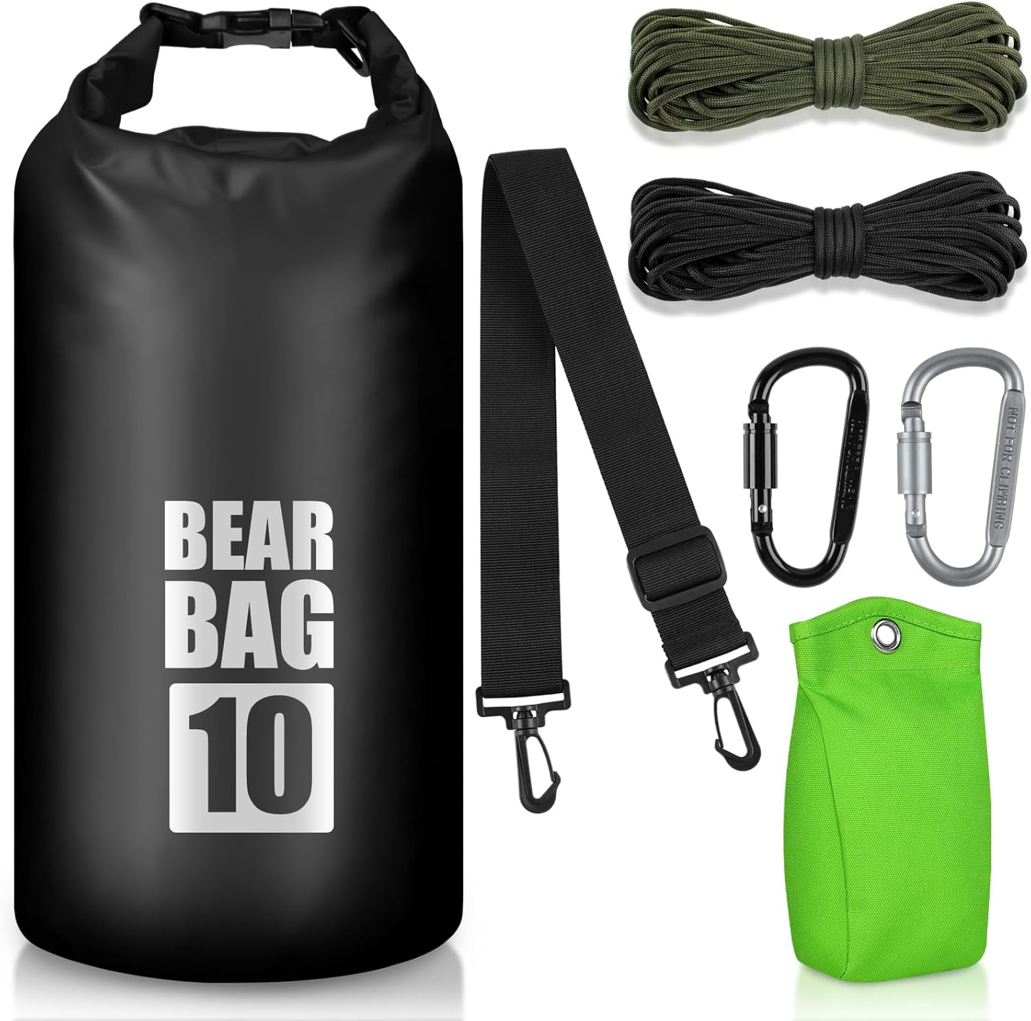 Ultralight 10L Waterproof Bear Food Storage System with Pulley & Paracord