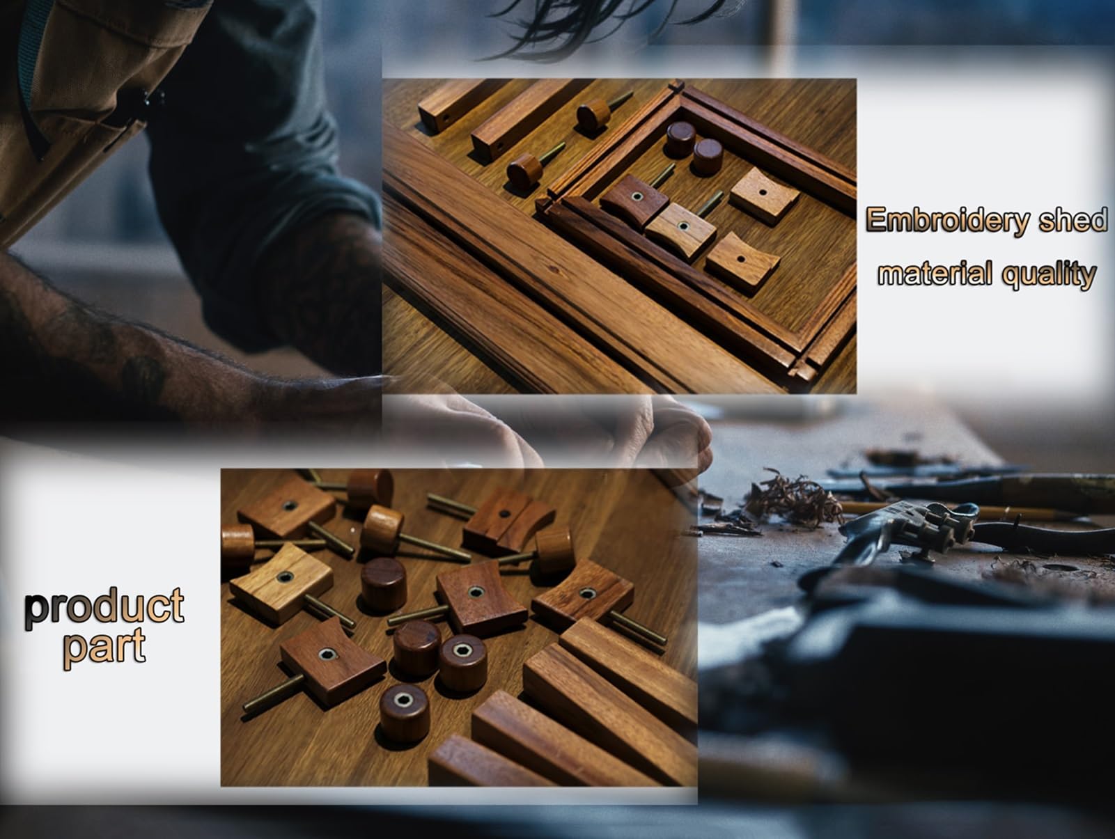 Bastidor para Bordar Herramienta de Costura de ángulo Ajustable de 360 ​​°, Marco de Bordado de Madera con Punto Rojo, cobertizo de Bordado de Escritorio