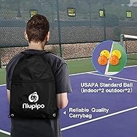 Vista 9 de niupipo Pickleball Paddles Set of 2 or 4, USAPA Approved Fiberglass Pickleball Paddle Set with Balls and Bag, Polypropylene Honeycomb Core