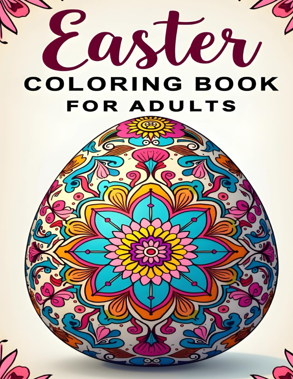 Easter Eggs Coloring Book for Adults – 40 Detailed Designs: Large Print Intricate Mandala Patterns for Stress Relief and Relaxation
