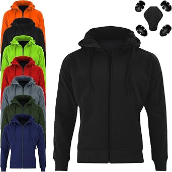 Mens Motorcycle Hoodie Premium Moto Racing Protective Hoodie with CE-Approved Lining for Safety