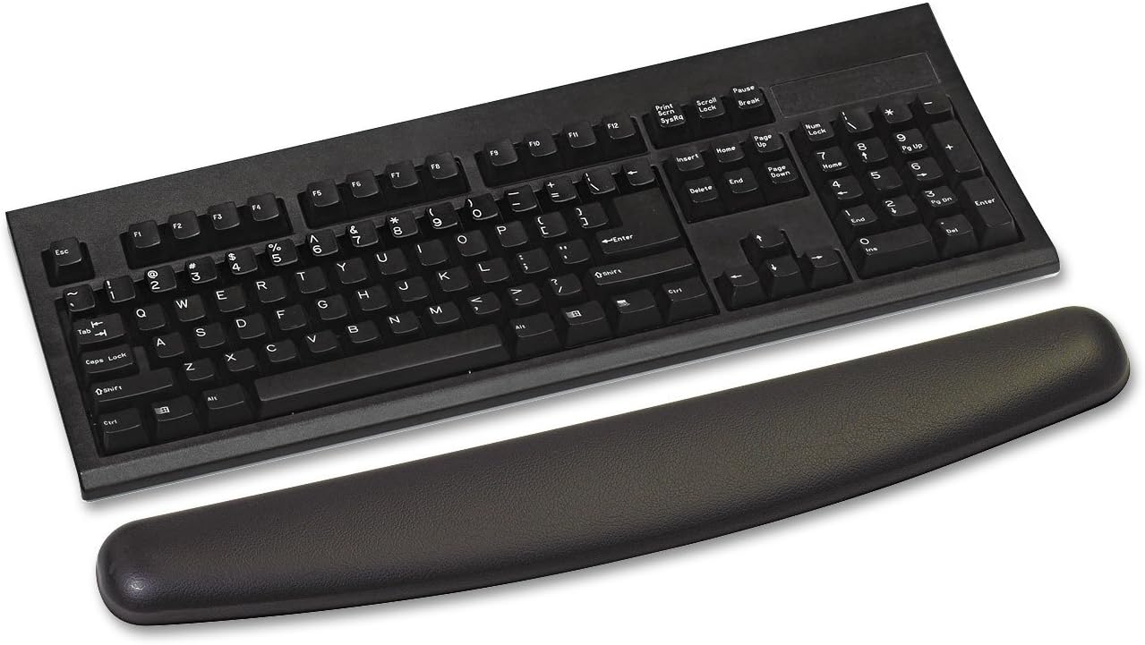 3M WR309LE Gel Wrist Rest for Keyboard Leatherette, Black