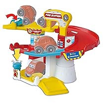 Clementoni Baby Fire Station, Pista Macchinine per Bambini 18+ Mesi, con 1 Macchinina Ribaltabile, Stimola Manualità e Curiosità, Gioco Prima Infanzia Made in Italy, Linea Play for Future, 17559