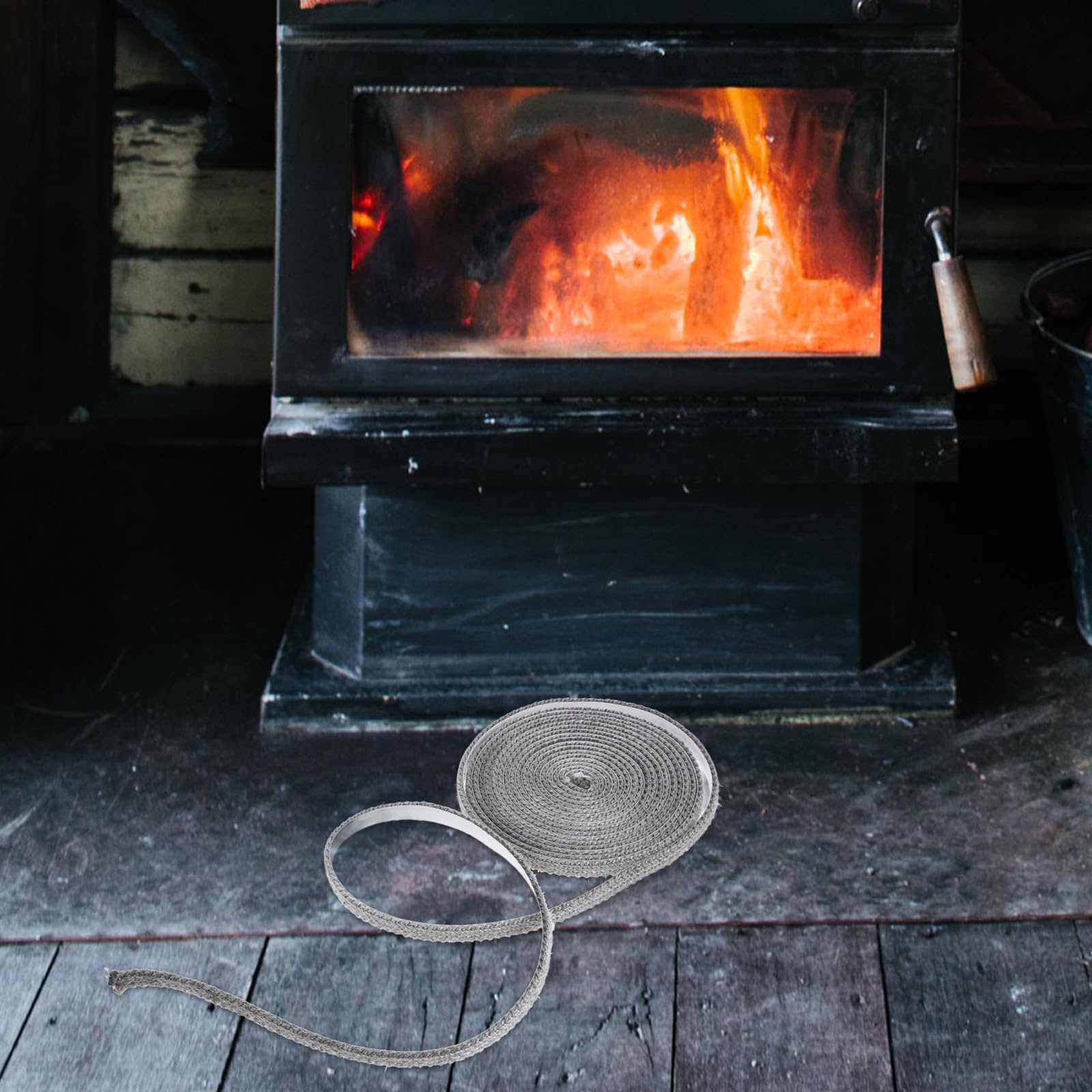 POPETPOP Guarnizione in Fibra Di Per La Sigillatura Ermetica Della Porta Della Stufa 5