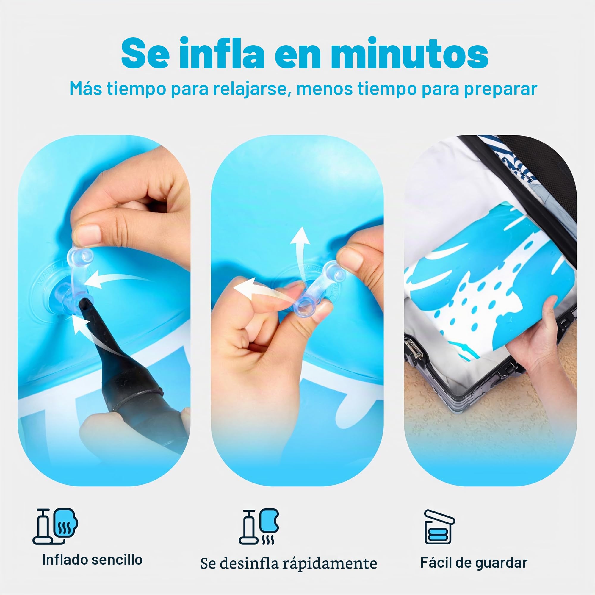 SLOOSH Flotadores Inflables para Adultos, 2 Paquetes de Sillas de Piscina con Portavasos, Silla Flotante Inflable, Hamaca con Diseño de Hojas para Fiesta de Natación de Verano en la Playa, Azul, Verde