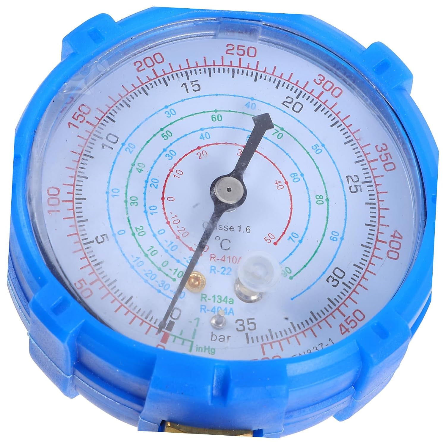 SOLUSTRE Automotive Manifold Gauge Set - High Pressure Gauge with Hoses Compact HVAC Tool for Car Air Conditioner Maintenance and Repair