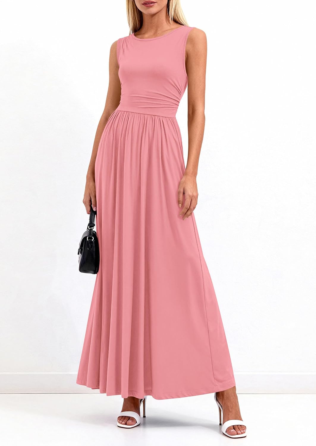 PRETTYGARDEN Summer Maxi Dresses for Women 2026 Sleeveless A Line Flowy Long Casual Sundress Wedding Guest Fashion Clothing - Image 8