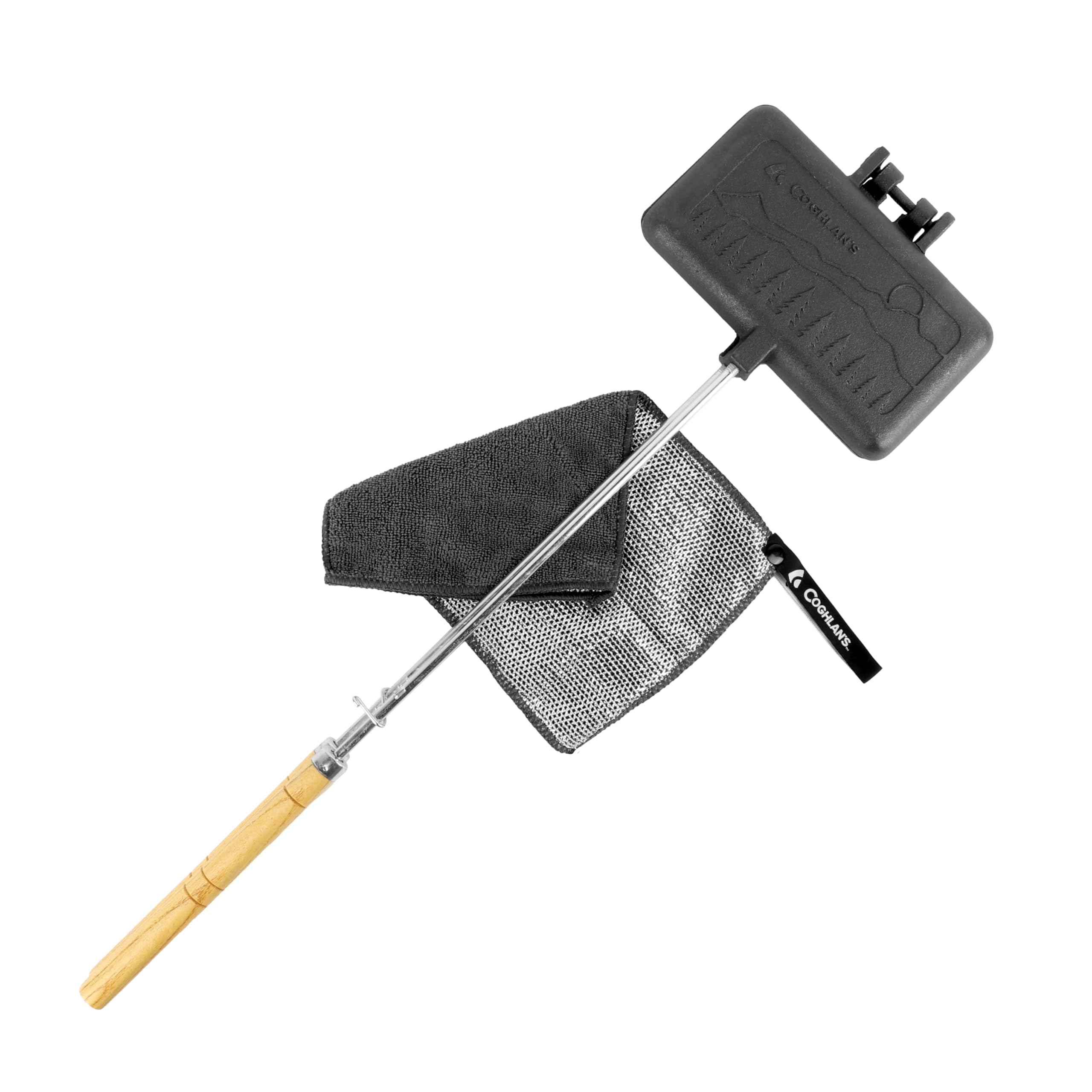 Coghlan's Cast Iron Camp Cooker - Pre-Seasoned Pie Iron Sandwich Maker with Heat-Resistant, Removable Handles, Easy-to-Clean for Toasted Pies, Grilled Sandwiches, and Meats, For Campfire Cooking