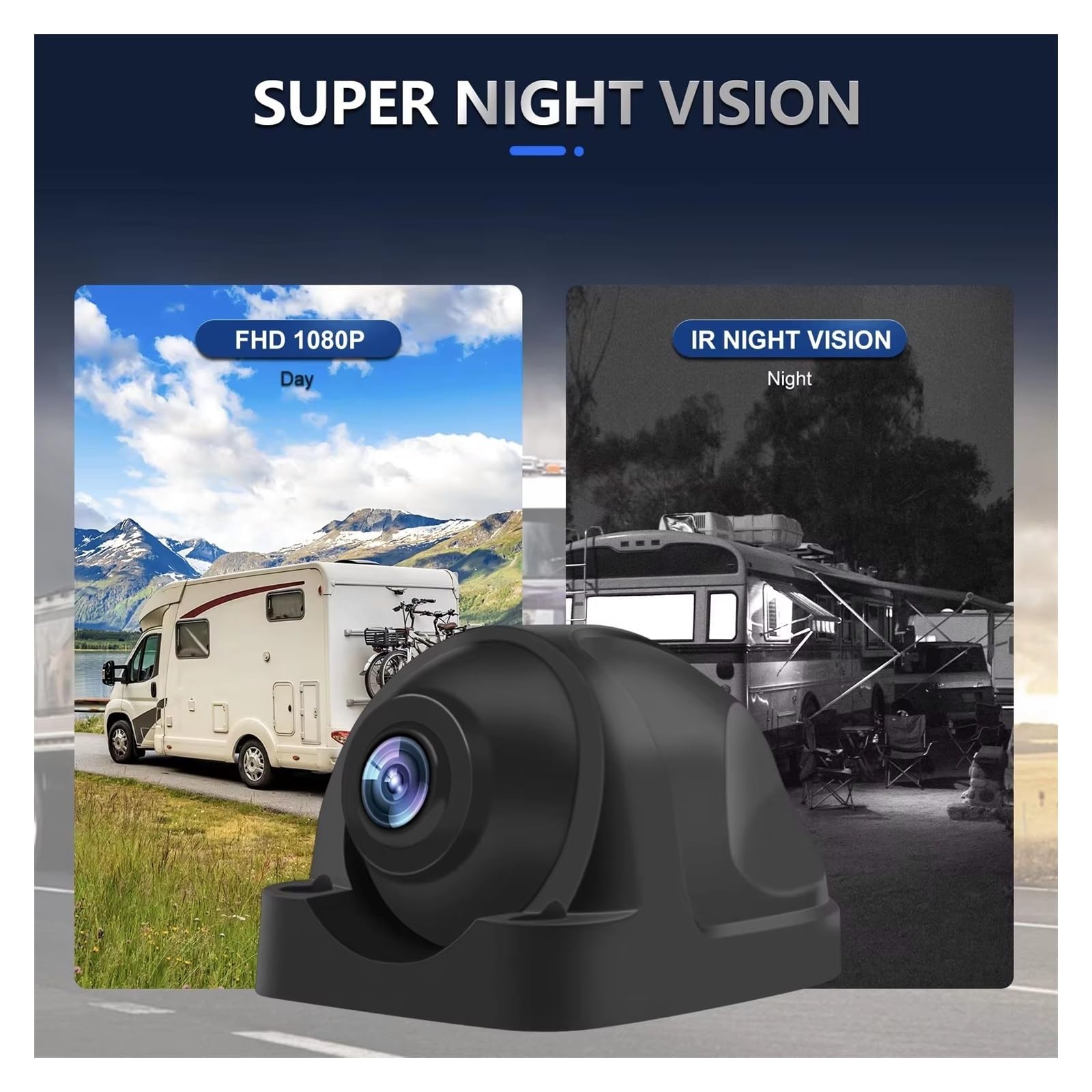 para camión para autobús para Coche para Autocaravana Cámara de visión Trasera Gran Angular 1080P/720P AHD Vista Lateral Visión Nocturna Starlight Solo cámara