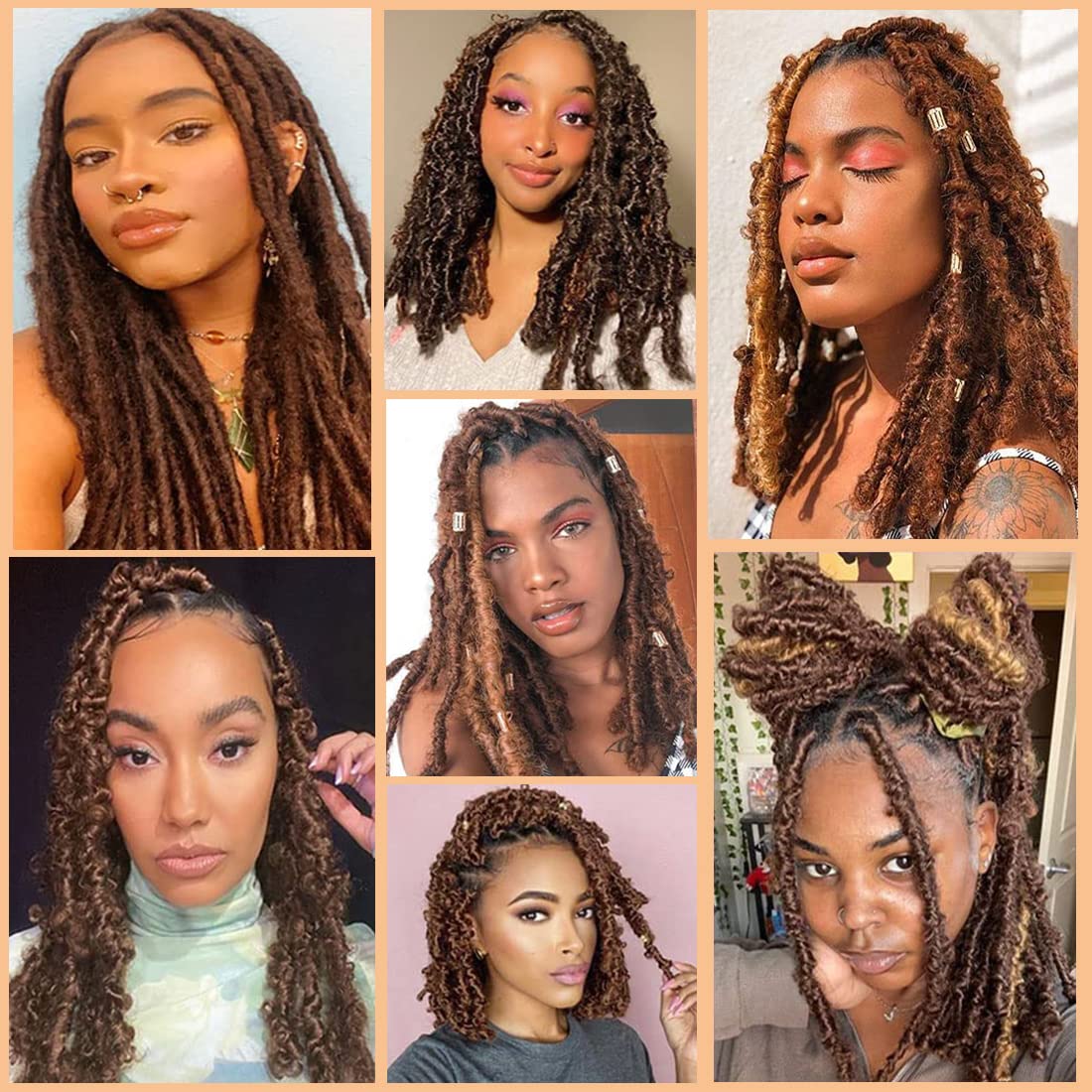 24 Inch Pre-Separated Springy Afro Twist Hair 8 Packs Black Pre-Fluffy Natural Curls are Perfect for Marley Crochet Hair Suitable for Black Women (30#, 24 Inch (Pack of 8))