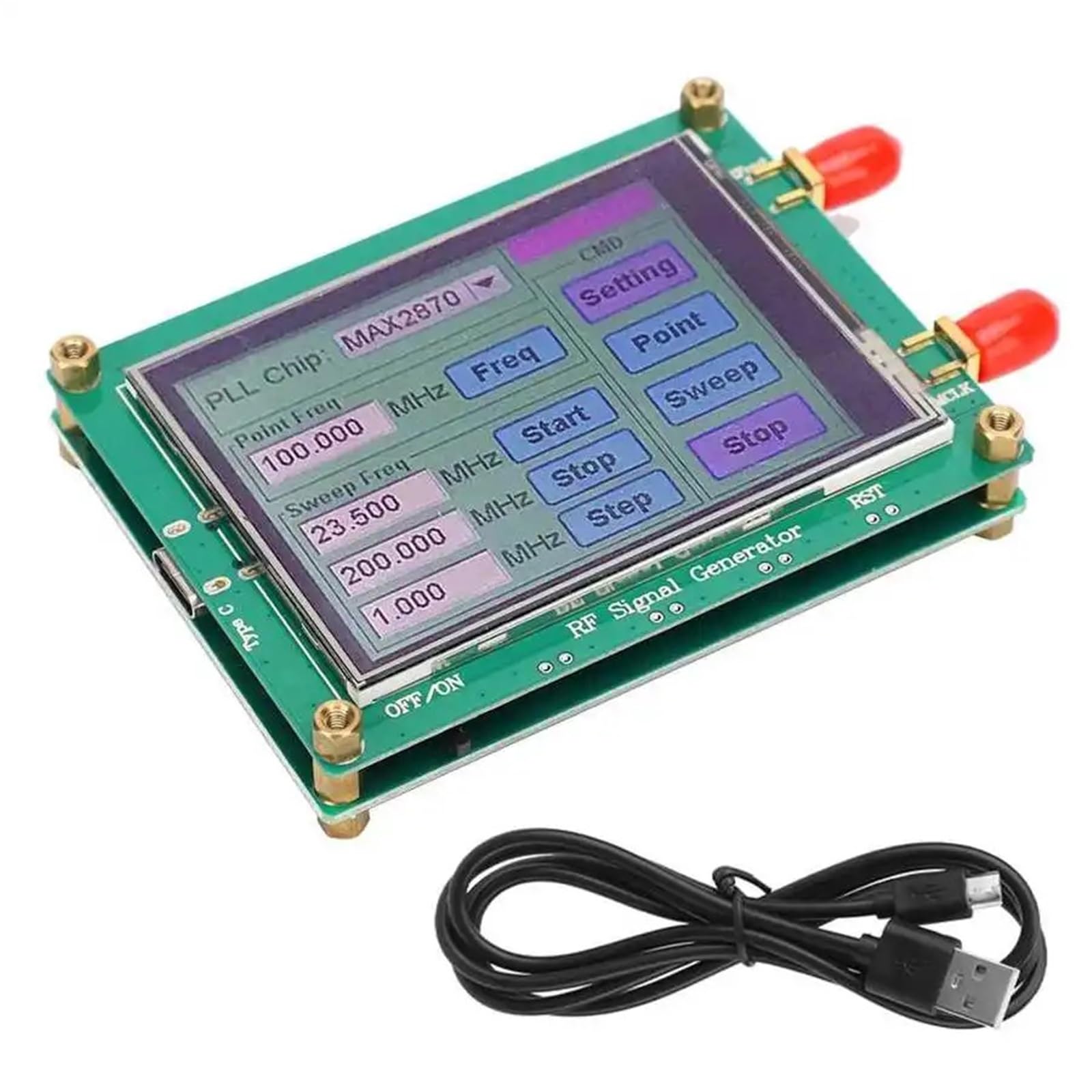 Frequenzgenerator 2870 23,5 MHz-6000 MHz Quellgeneratormodul LCD-Display Sensor Meter Tester Board für Stressabbau