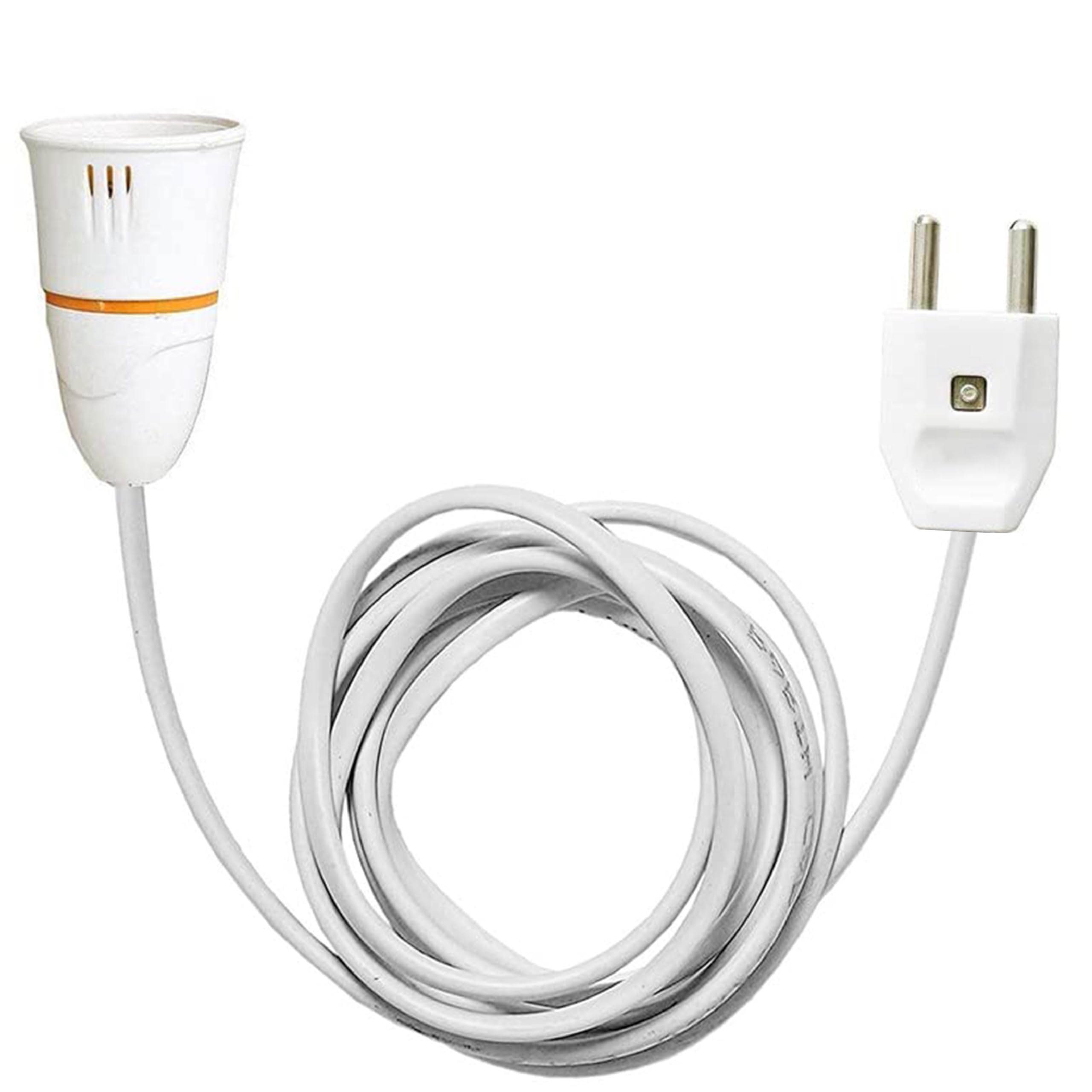 PG Creations Multipurpose Bulb Holder with Extension Cable, Bulb Holder with Flexible Wire & 2-Pin Plug for Festive Decorations, B22 Holder Socket, White, 1.5 Meters, Pack of 1