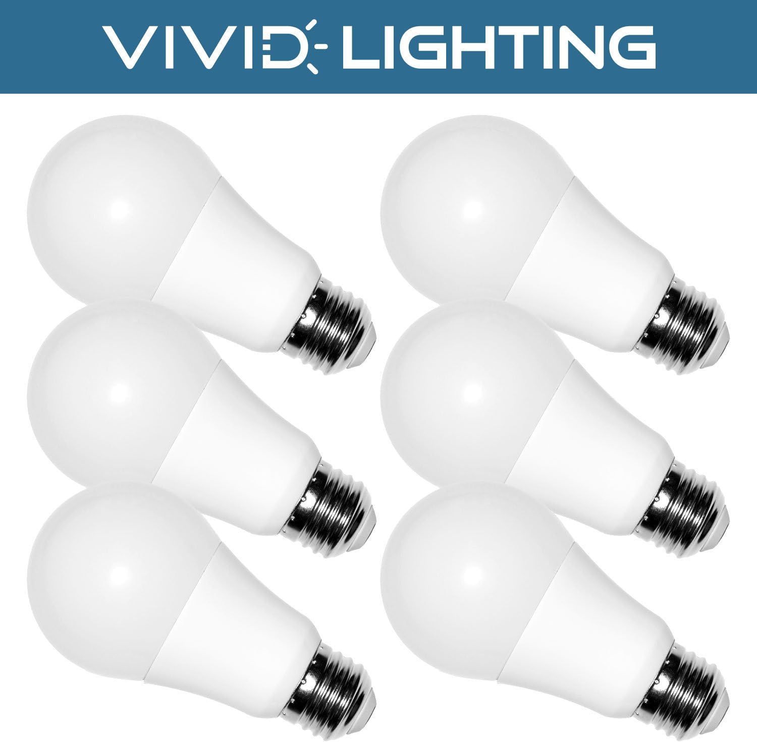 LED Bulbs, 60 Watt Replacement, 9.5W, 800 Lumens, 6 Pack, Soft White (2700K), Dimmable, Energy Star Certified