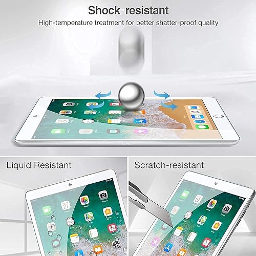 Miniatura 9 de ProCase Funda rígida delgada para iPad Pro 9.7 con 2 protectores de pantalla de vidrio templado para iPad 9.7 2018 y 2017 / iPad Pro 9.7 / iPad Air