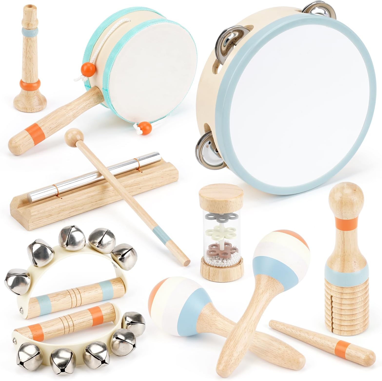 - Vanplay Baby Musical Toys Set - Montessori Toys for 2 3 Year Old Boy Girl Birthday Gifts, 8 in 1 Musical Instruments for Toddlers with Drum/Flute/Maracas, Preschool Learning Toys for Baby 18+ Months