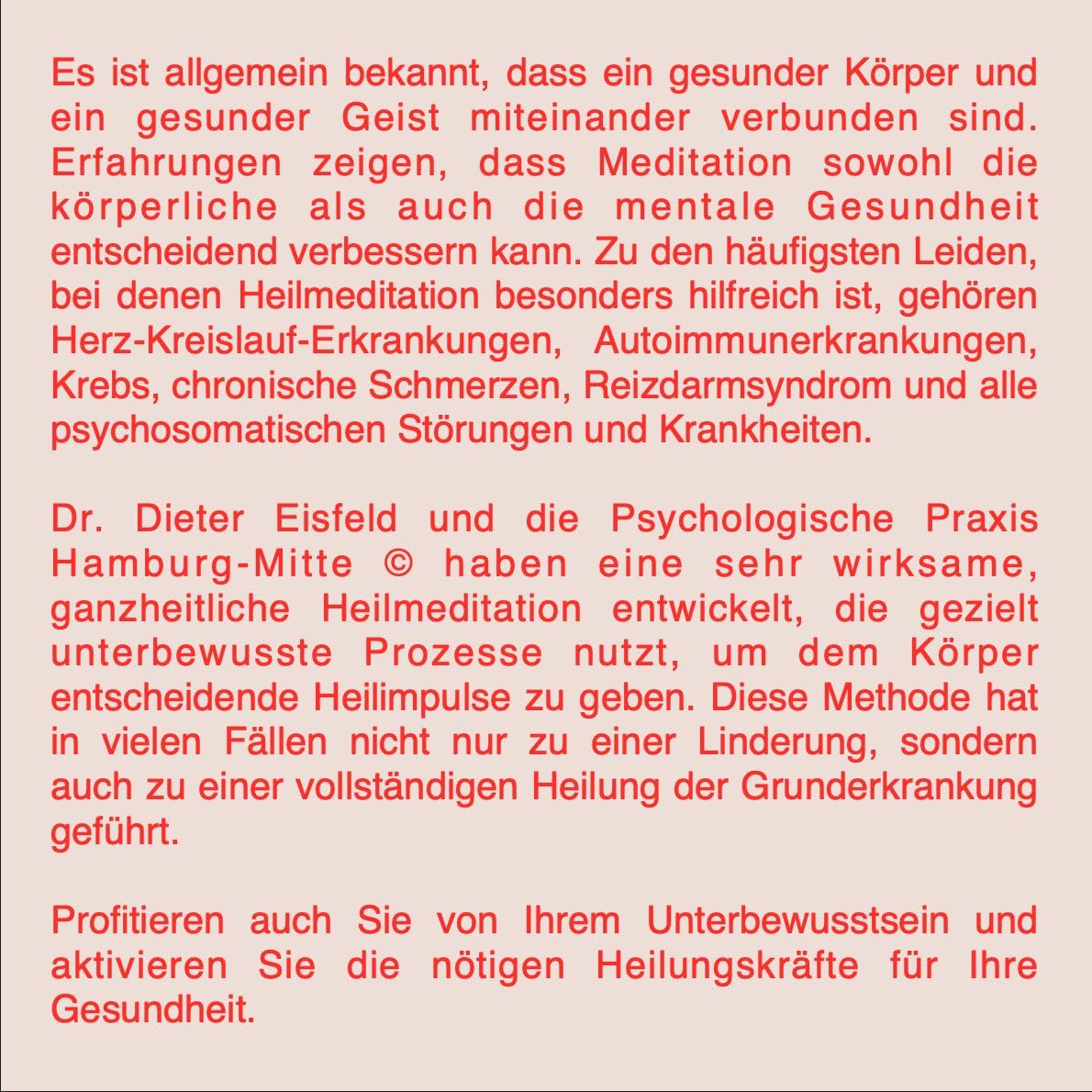 ANSPRACHE AN DEN KÖRPER: Geleitete ganzheitliche Heilungsmeditation bei schweren und chronischen Erkrankungen.