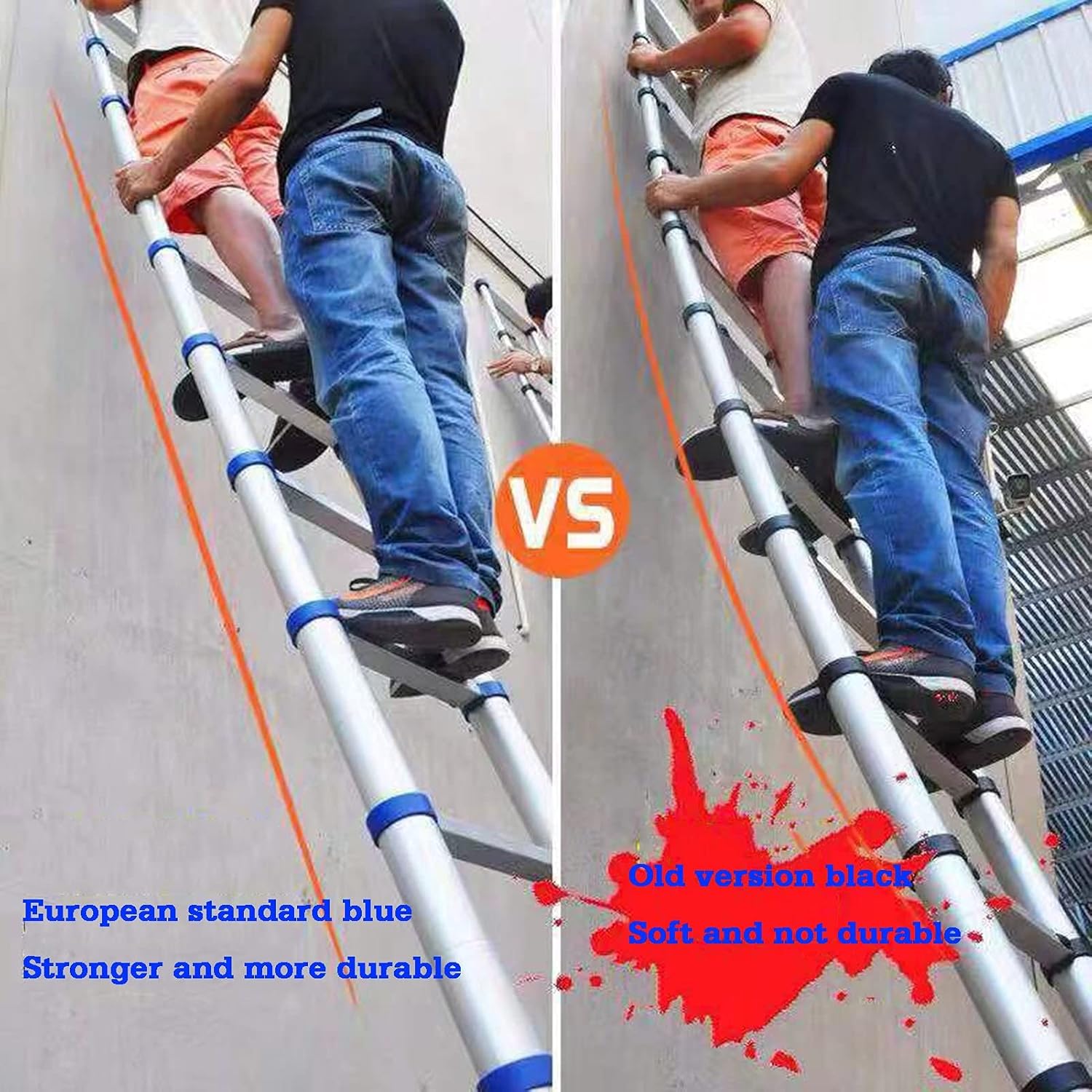 Portable Telescopic Extension Ladder Aluminum Folding Engineer Ladder 4.6 20.3 Feet Telescoping Ladder for Attic Lightweight and Compact 35lb Load Capacity