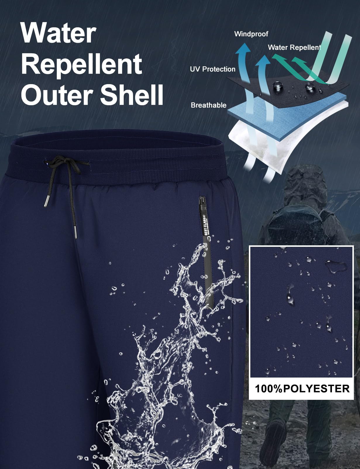 UMIPUBO Pantaloni da Jogging Uomo Foderato in Pile Pantaloni Tuta Invernali Jogger Sportivi Termici Lunghi Pantaloni con Tasche Caldo Elastico Vita con Coulisse Trousers Fitness Corsa Sci