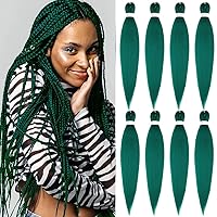 Vista 70 de Cabello trenzado preestirado de 30 pulgadas, 8 paquetes de extensiones de cabello profesional sintético trenzado de ganchillo suave textura Yaki