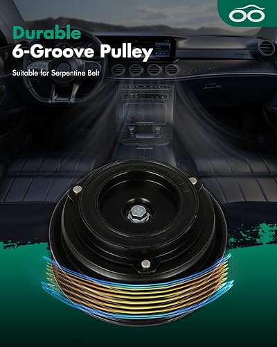 Miniatura 5 de SCITOO Embrague del compresor de CA 2003-2006 para Dodge Sprinter 3500 2.7L 2001-2002 apto para Mercedes-Benz CLK55 AMG 5.5L CO 105111C