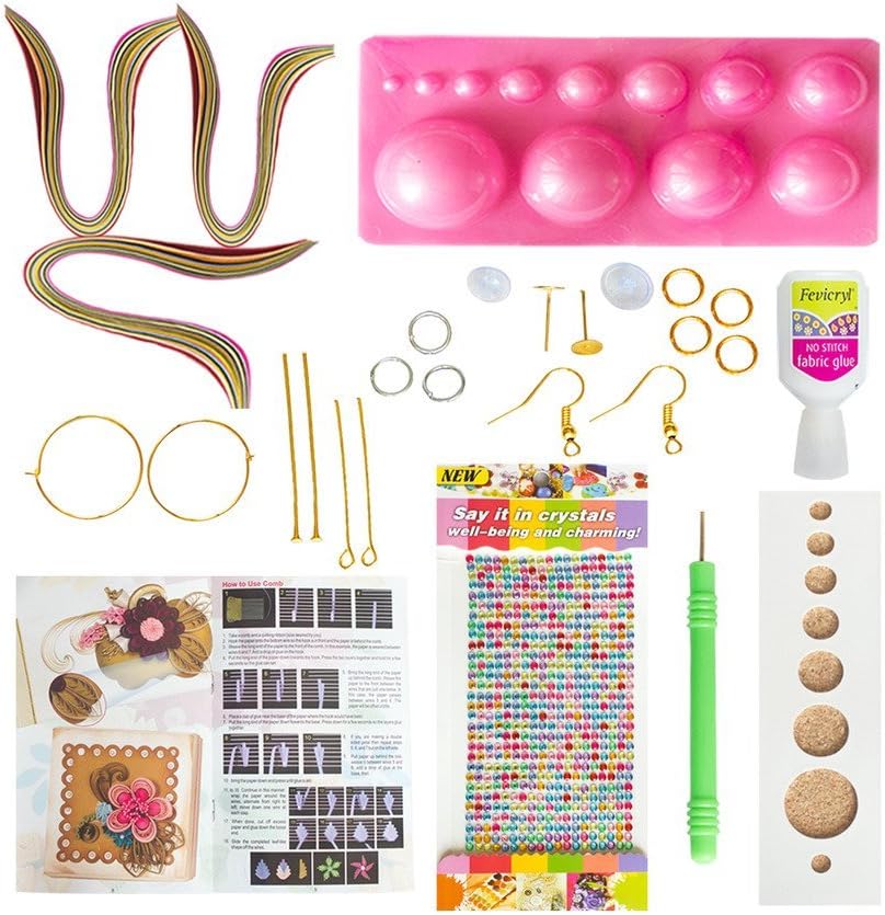 Vipra Quilling Tools Kit with 800 Papers (Multicolour) - 23 Pieces