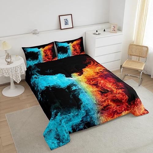 Miniatura 2 de Erosebridal Phoenix - Juego de edredón tamaño individual, juego de ropa de cama con estampado de pájaro mágico, estampado de pájaros mágicos,