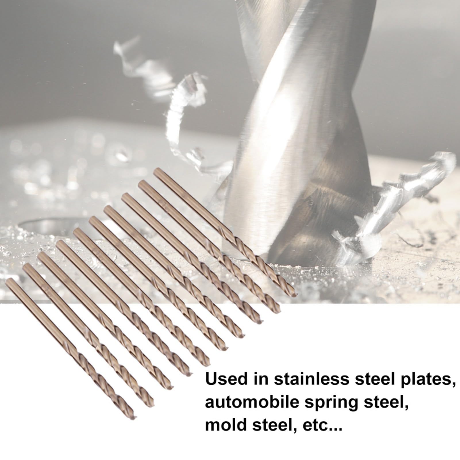 M35 Cobalt Drill Bit Set High Hardness Durable Drilling Tool for Stainless Steel (4.5mm)