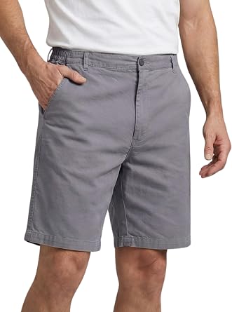 Wrangler Mens Big and Tall Cotton Canvas Shorts, Casual Elastic Relaxed Fit