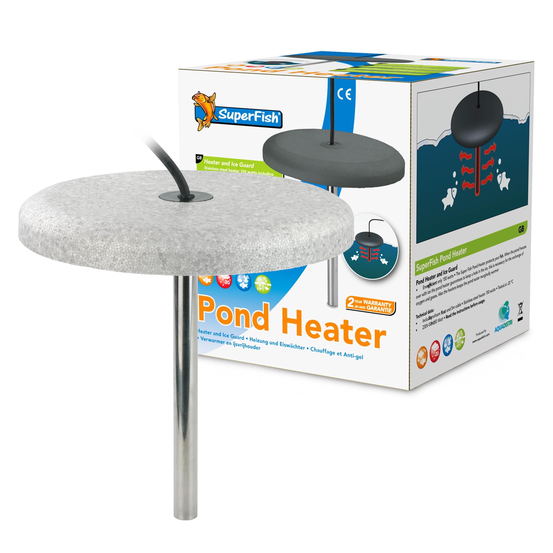 SuperFish 260820/857 Teichheizung Pond Heater 150 Watt