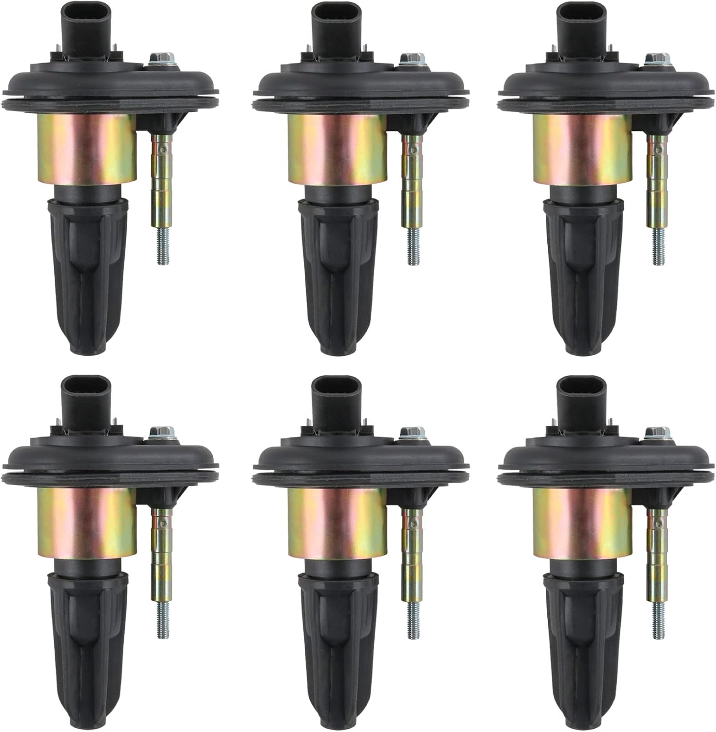 JDMSPEED Ignition Coil Set Of 6 Replacement For Chevy Trailblazer GMC Canyon Envoy H3 2002 2003 2004 2005 Replace 12568062, 5C1392, E255, 52-1743, GN10114, IC414, 19300921, DW01659, 8-12568-062-0
