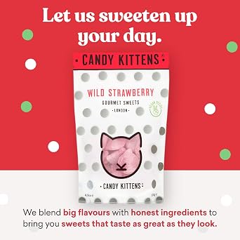 Candy Kittens Wild Strawberry Gourmet Vegan Sweets, 108g