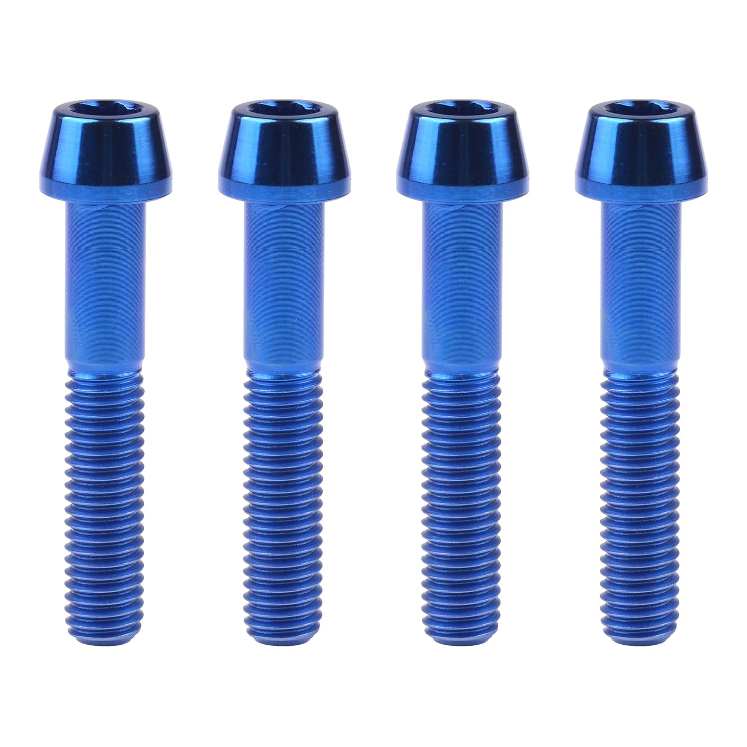 Titanium Ti M8 x15 20 25 30 35 40 45 50 60 70mm 1.25mm Pitch Hex Allen Socket Head Bolt Screws Pack of 4 (Square Head M8x60mm, Black)