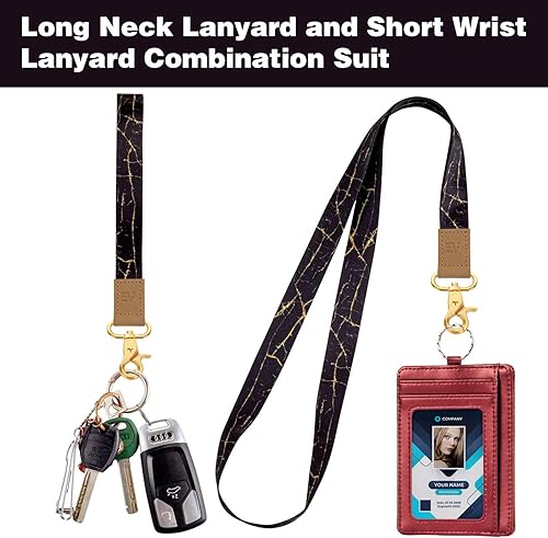 Miniatura 10 de Cordones de muñeca y cuello para tarjetas de identificación, llavero de pulsera EcoVision para llaves de automóvil para mujeres y hombres