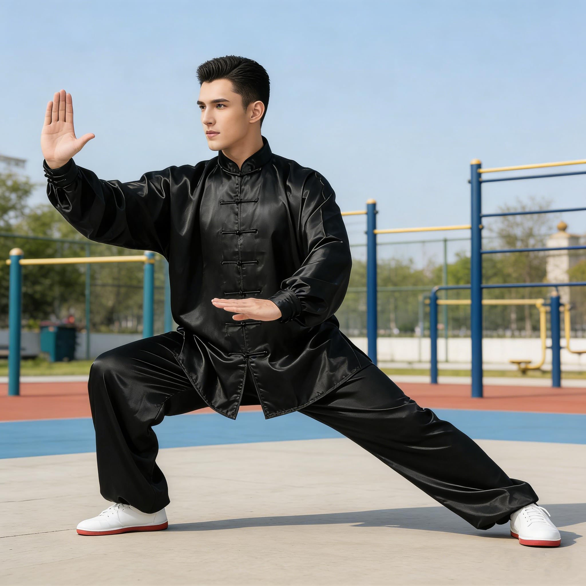 Andux Cinese Tradizionale Tai Chi Uniformi Kung Fu Abbigliamento Unisex SS-TJF01