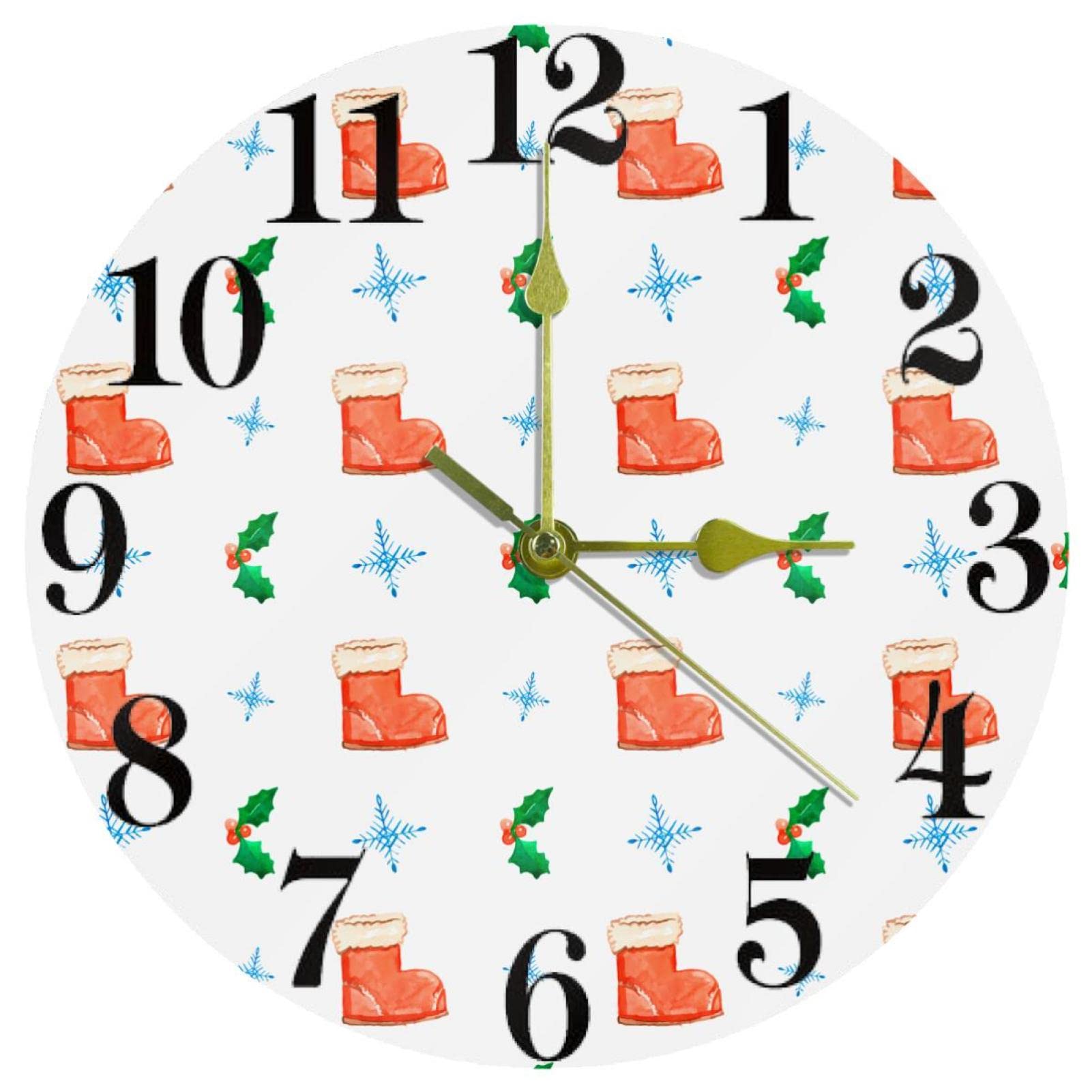 Horloge murale sans tic-tac botte de 25,4 cm pour concentration bureau