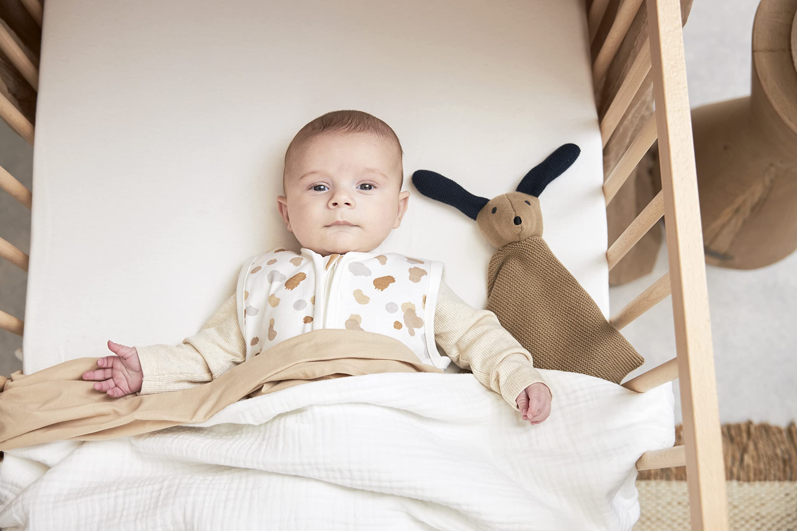 Lenzuolo Per Culla Meyco Baby - Jersey 100% Cotone, 60x120 Cm, Confezione Da 2 Pezzi, Sabbia - Foto 5