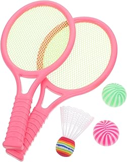 Toddmomy 2pcs Outside Toy Kids Sports Toys Kids Tennis Racket Racquet for Children Kid Toys Outdoor Fitness Equipment for Children Badminton Racket Toy Ball Outdoor Child Plastic Racket