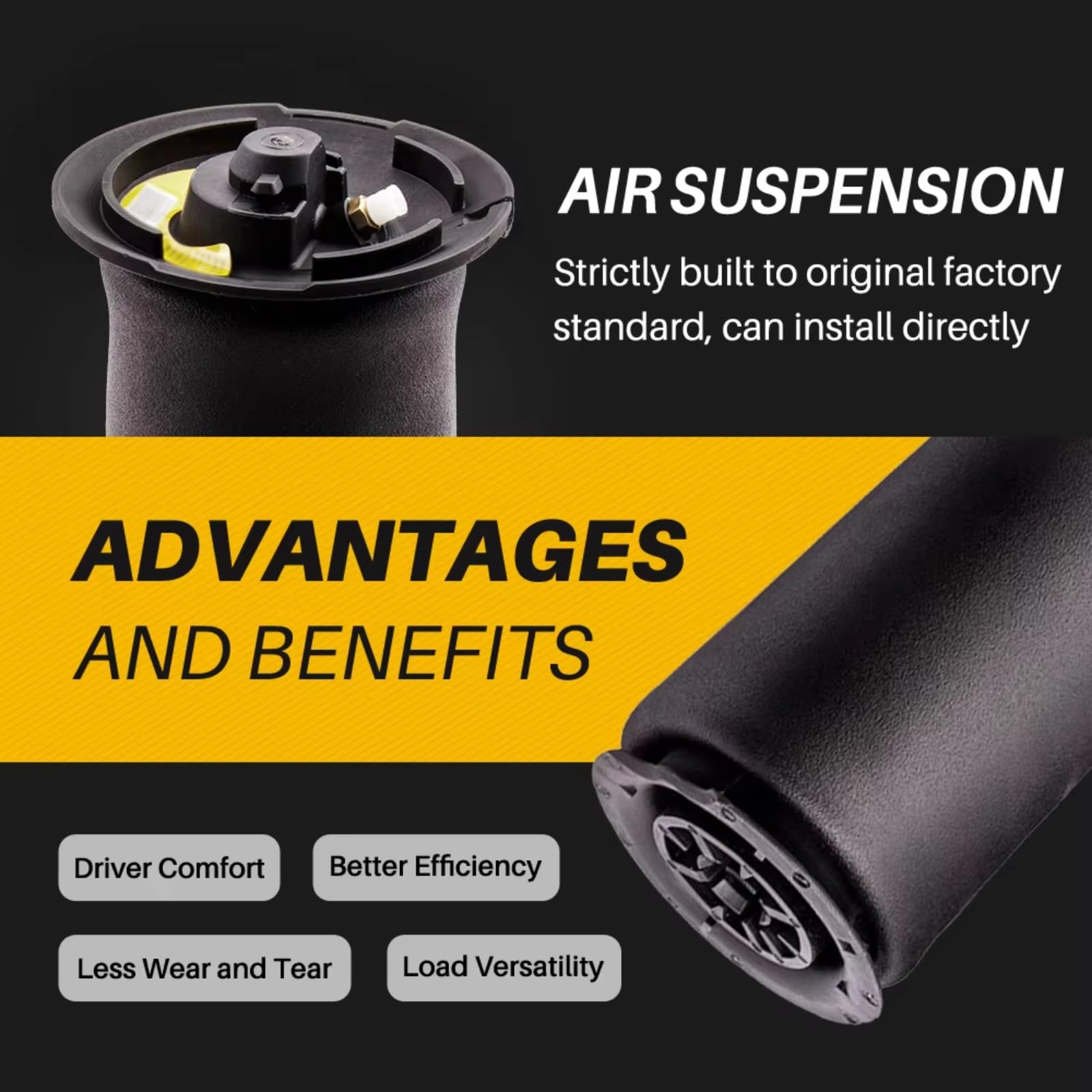 Sacco Sospensioni Pneumatiche Compatibile Con Per E61 Serie 5 E60 E61 Cuscino Sospensione Pneumatica Posteriore Molla Pneumatica Borsa 37126765602 37126765603 2 Pezzi
