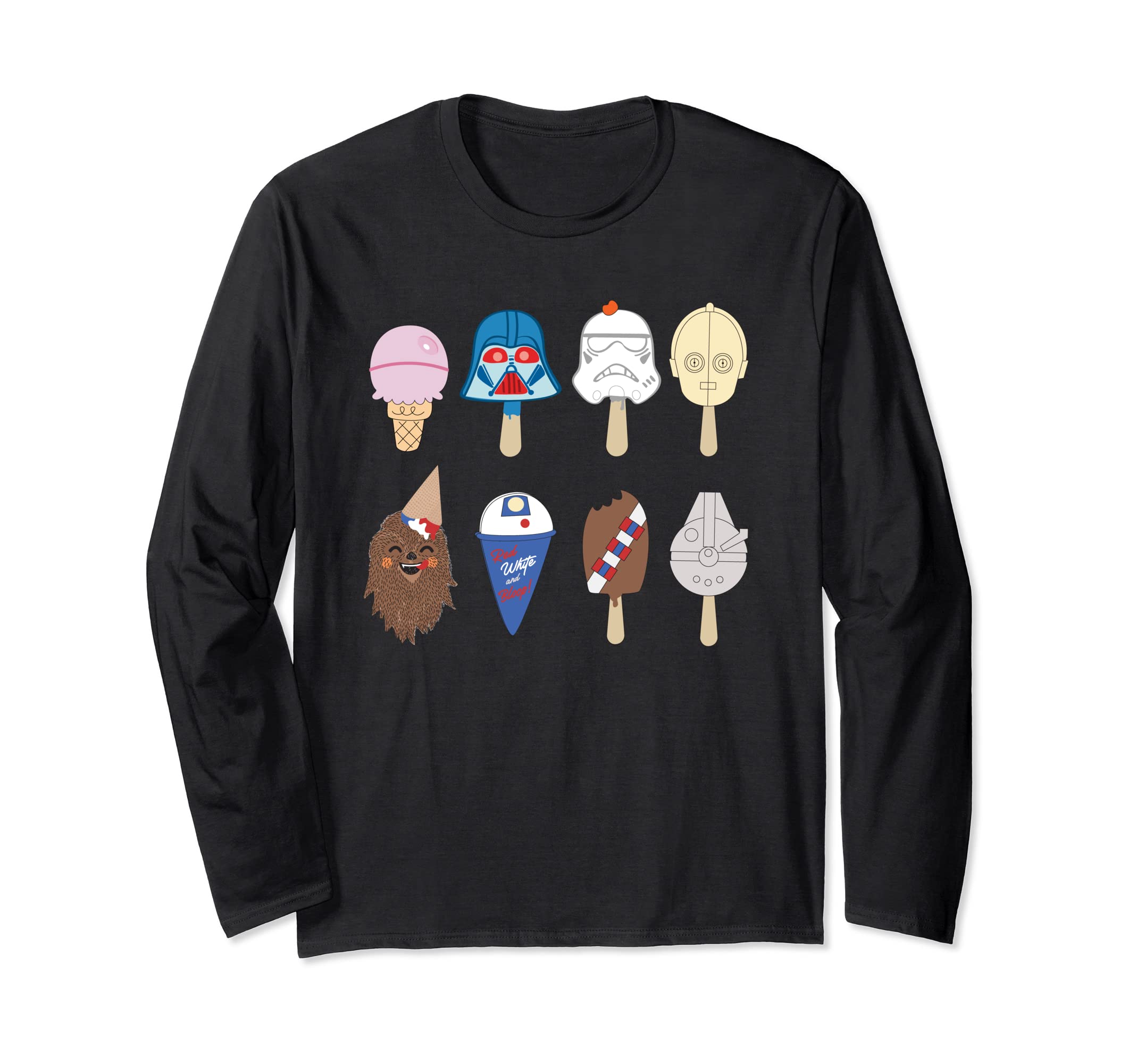 STAR WARSCharacters as Nostalgic Ice Cream Long Sleeve T-Shirt