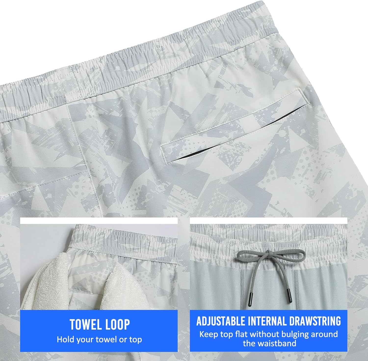 maamgic Mens Workout Shorts 2 in 1 Stretch 5" Gym Shorts Running Shorts with Compression Liner Zip Pocket - Image 4